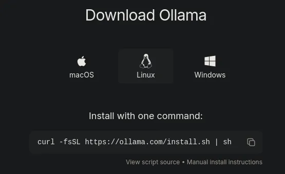 Image - Downloading Ollama for Linux